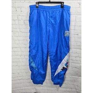 Hi-Tec Track Pants Vintage Blue Men's  Size Medium 1990's Geometric Accents